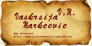 Vaskrsija Markčević vizit kartica
